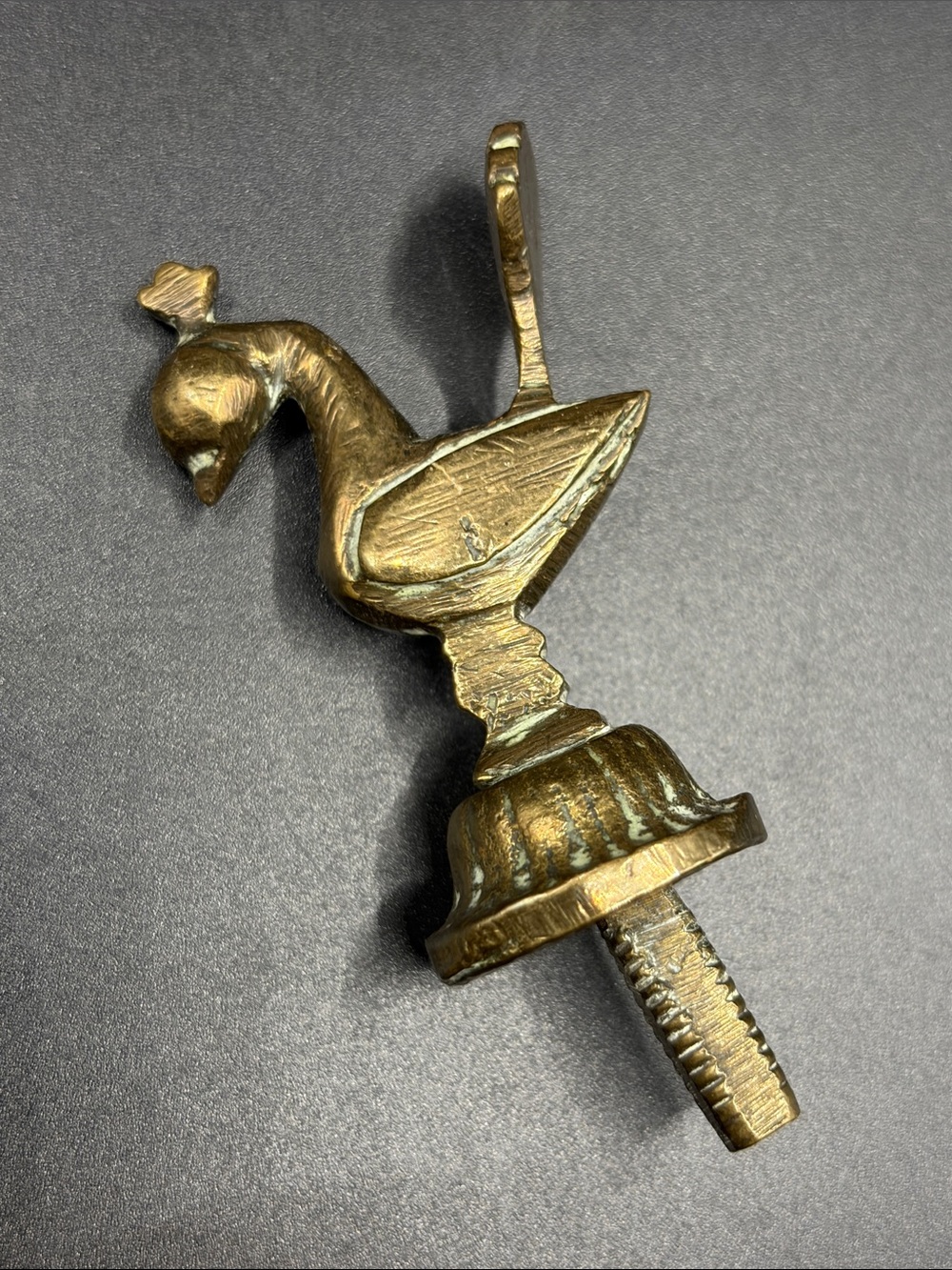 Vintage Metal Bird Lamp Finial Architectural Salvage Home Decor Collectible